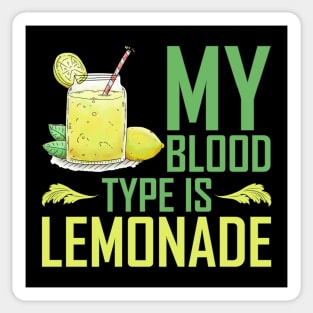 My Blood Type Is Lemonade Sticker